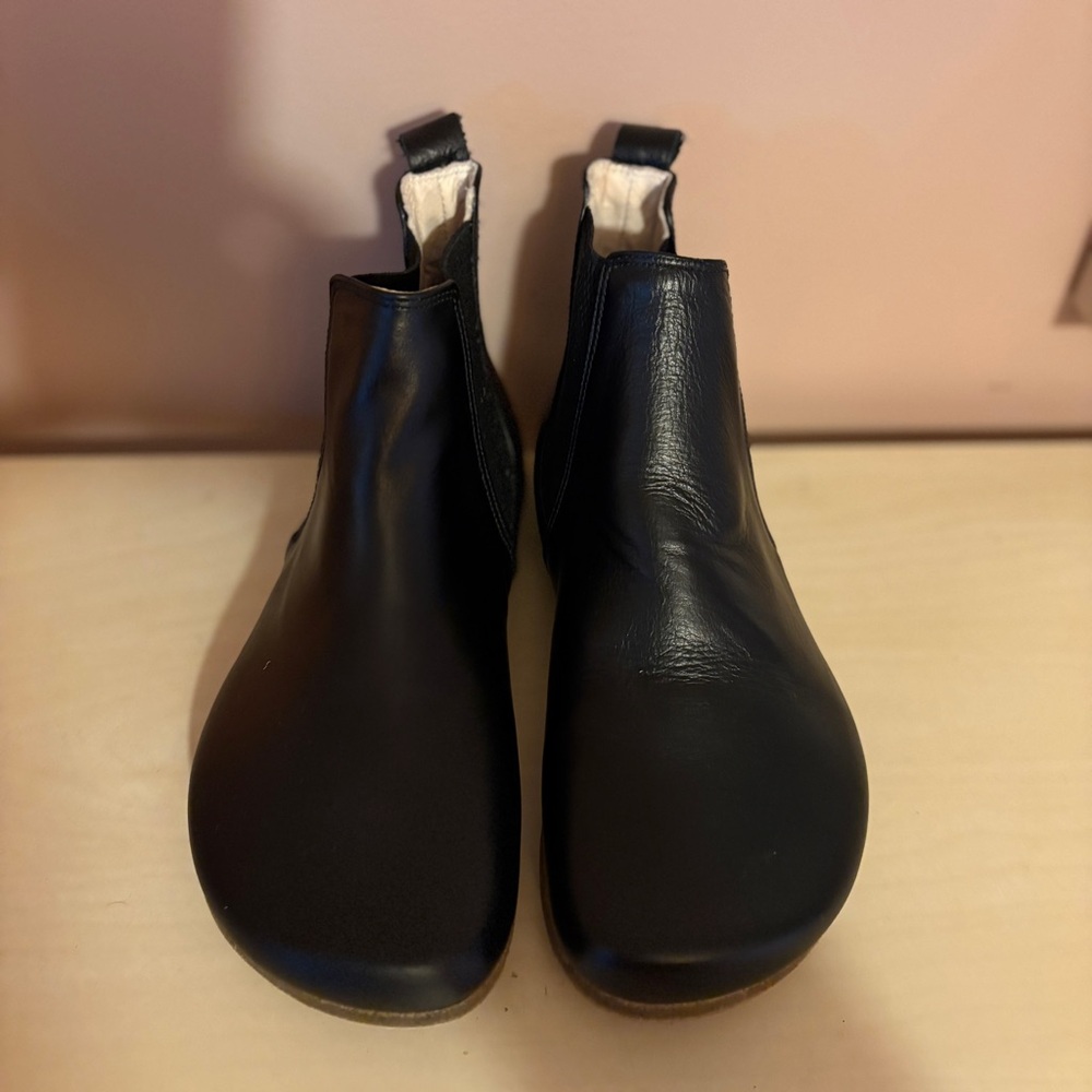 Groundz Handmade Leather Clay Chelsea Boots Shoes Barefoot Earthing Black 38 - Picture 7 of 12